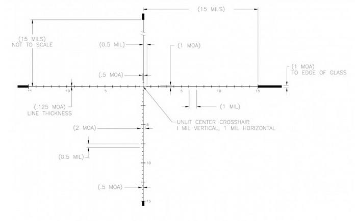Оптический прицел U.S. Optics 5-25x58 34 мм SN-3 T-PAL (RDP Mil)