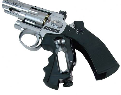Пневматический револьвер ASG Dan Wesson 2.5 дюйма, хромированный, 17177