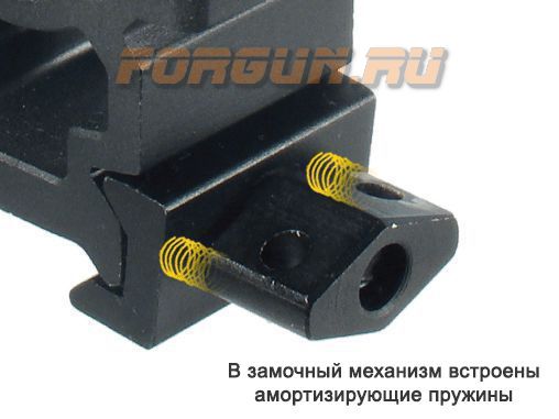 Кольца Leapers UTG 25,4 мм для установки на Weaver/Picatinny, средние, быстросъемные, ширина 22 мм, RG2W1154