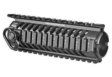 Кронштейн цевье с 4 планками типа вивер для M4/M16/AR15 и совместимых Fab Defense NFR, алюминий (черный)