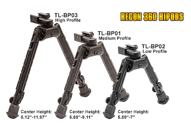 Сошки для оружия Leapers UTG, Weaver/Picatinny или антабка, высота 14,2-17,8 см, TL-BP02