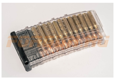 Магазин Pufgun на Вепрь-308, 7,62х51, 25 патронов, полимер, прозрачный, возможность укорочения, 181 г