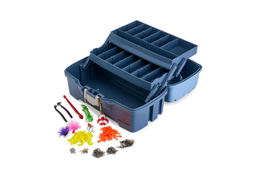 Ящик Plano для приманок и аксессуаров с 2-уровневой системой хранения синебелый