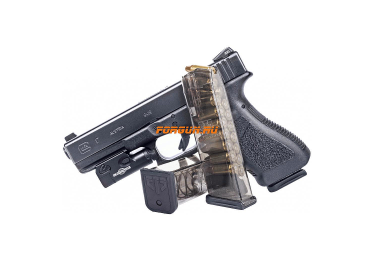 Магазин для пистолета Glock 17 - 9мм на 17 патронов ETS, прозрачный, GLK-17