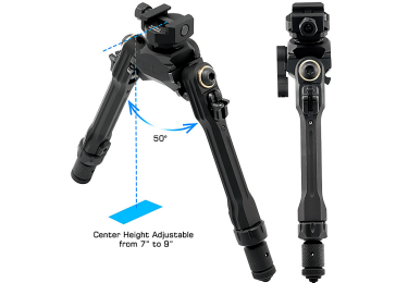 Сошки для оружия Leapers UTG, Weaver/Picatinny 360, высота 18-23 см, TLUBP02-A