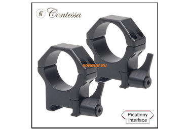 Кольца Contessa на Weaver D26mm, высота BH 26mm, быстросъемные, (SPP01/D/SR пара), сталь