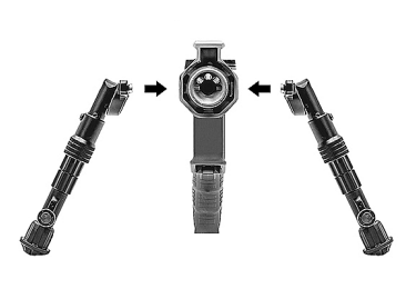 Сошки для оружия Leapers UTG, KeyMod, высота 13-20 см, TL-BPDK01