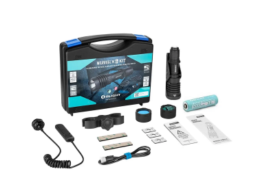 Фонарь тактический, 2600 люменов OLIGHT WARRIOR X 4 KIT, белый холодный свет, черный