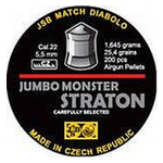 Пульки к пневматике 5.5 мм JSB Diabolo Exact Jumbo Monster Straton (.22), вес 1,645г, банка 200 шт