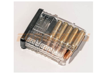 Магазин Pufgun на Сайга-308, 7,62х51, 10 патронов, полимер, прозрачный, возможность укорочения, 107 г