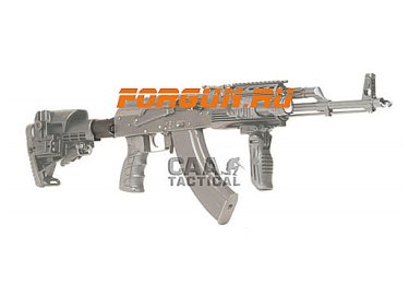 Трубка телескопического приклада для АК47, AK-74 нескладная (вместо нескладных) CAA tactical AKTM, алюминий (черный)