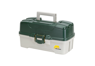Ящик Plano для приманок и аксессуаров с 3-уровневой системой хранения зелено белый