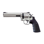 Пневматический пистолет револьвер Smith&Wesson 586 6". Отделка "никель"(Umarex)
