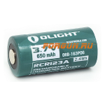_Батарейка аккумуляторная RCR123A 650мАч Olight, ORB-163P06