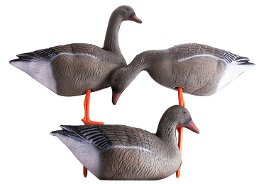 Чучела гусей гуменник Birdland кормящихся на опоре, матовые BR-042S/R/F-BG