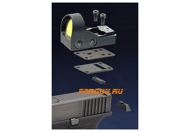 Коллиматорный прицел Hakko BED XT4 mini, с креплением для Glock (кроме Glock 10 мм, Glock .45) (4 МОА)