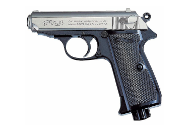 Пневматический пистолет Walther PPK/S. Отделка "никель" (Umarex)