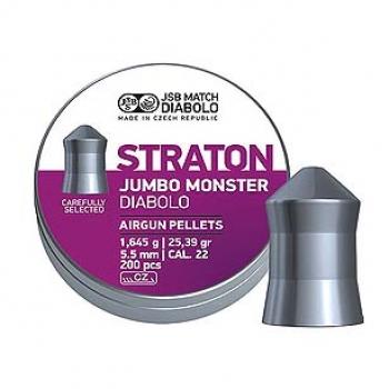 Пульки к пневматике 5.5 мм JSB Diabolo Exact Jumbo Monster Straton (.22), вес 1,645г, банка 200 шт