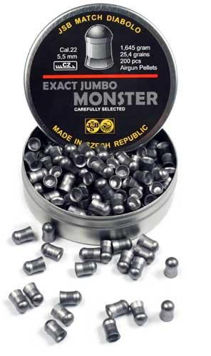 Пульки к пневматике 5.5 мм JSB Diabolo Exact Jumbo Monster (.22), вес 1,645г, банка 200 шт