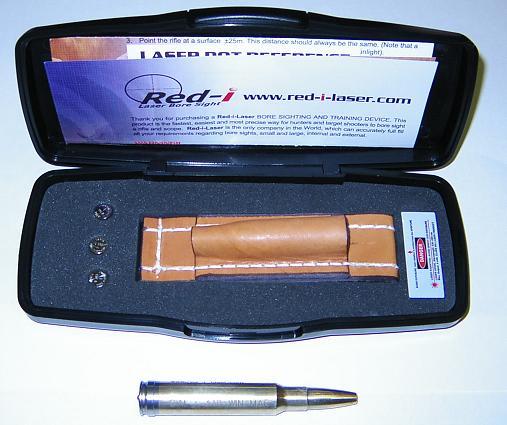 Патрон для холодной лазерной пристрелки калибров 7mm .264 .338 8mm Red-I