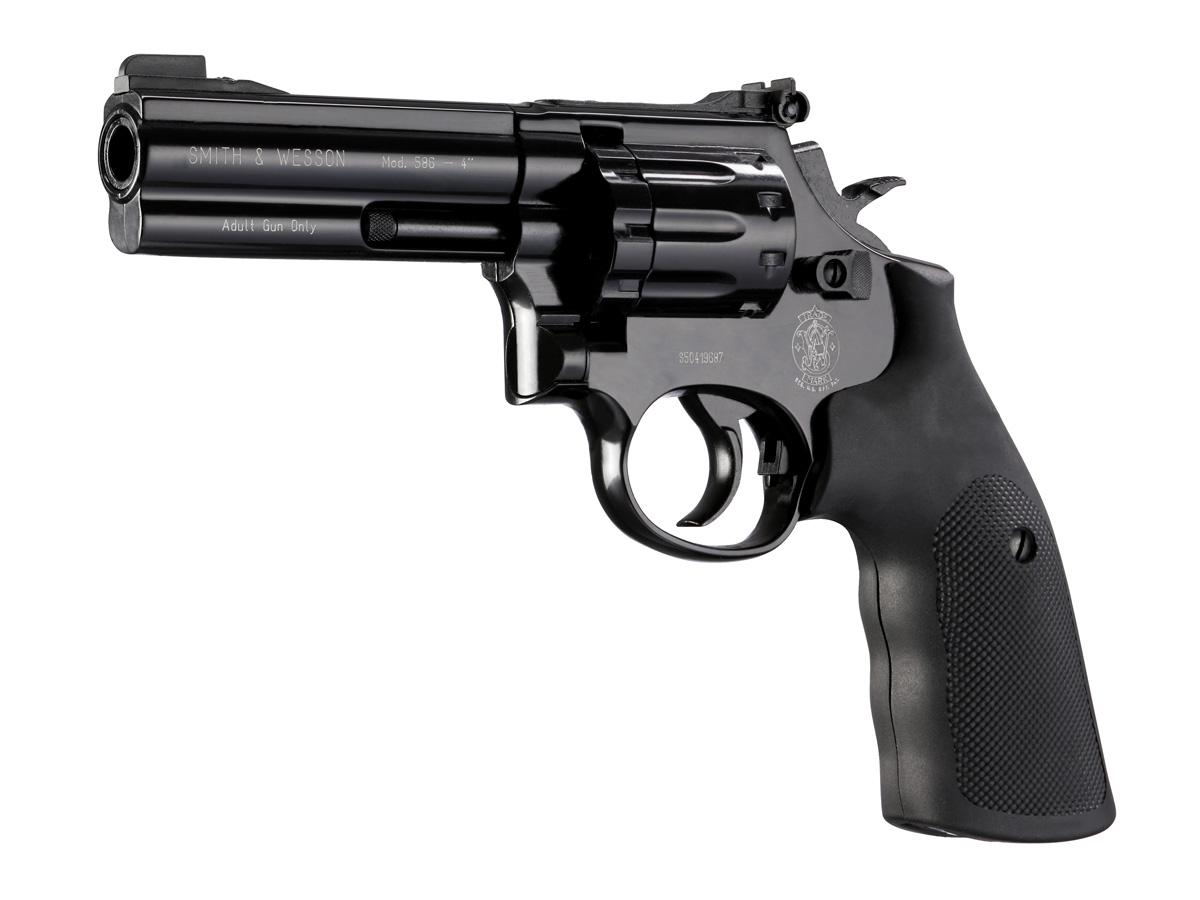 Пневматический пистолет револьвер Smith&Wesson 586 4 черный (Umarex)