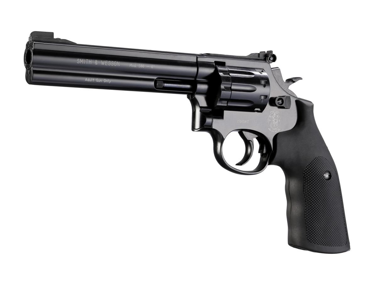 Пневматический пистолет револьвер Smith&Wesson 586 6 черный (Umarex)