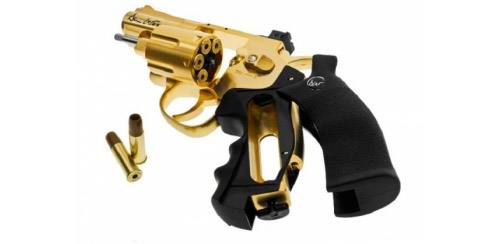 Пневматический револьвер ASG Dan Wesson 2.5 дюйма, кал. 4.5, золотистый, 17374