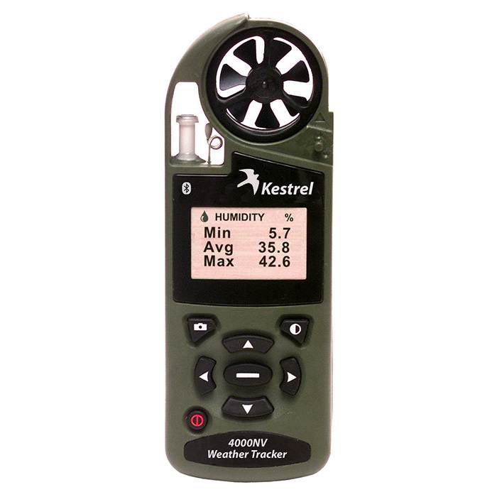 Ветромер Kestrel 4000 NVBT Olive (время, скорость ветра, температура воздуха, воды, снега, влажность, точка росы, индекс жары,Bluetooth) 0840BNVOLV