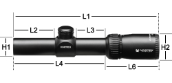 Оптический прицел Vortex Crossfire II 1-4X24 (V-Brite)