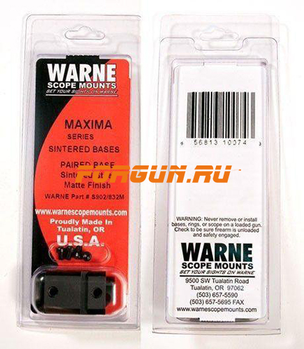 Основания Weaver для Mauser 98 Unaltered Warne M902/832M, сталь (черный)