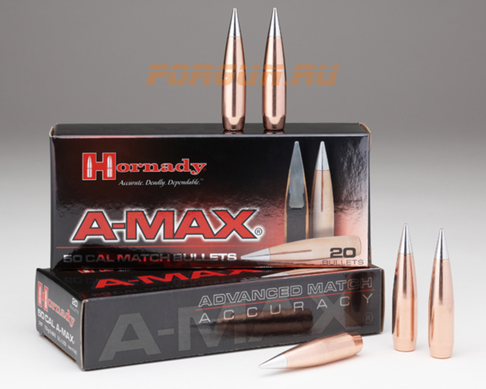 Пули Hornady A-MAX 50 кал. .510 750 gr (5165)