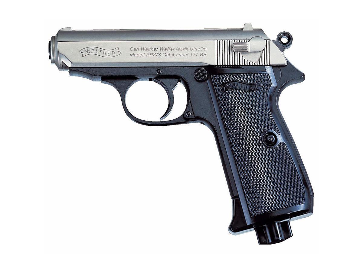 Пневматический пистолет Walther PPK/S. Отделка никель (Umarex)