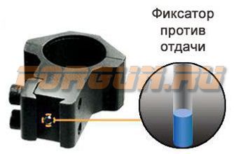 Кольца Leapers UTG 25,4 мм для установки на Ласточкин хвост, высокие, не быстросъемные, RGPM-25H4