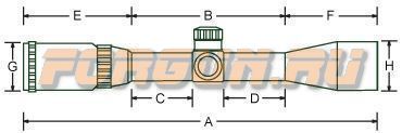 Оптический прицел Leapers UTG 3-9X32 25 мм, миник, сетка Mil-Dot с подсветкой, SCP-M392AOLWQ