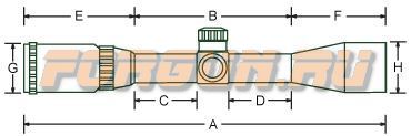 Оптический прицел Leapers UTG 6-24X50 25 мм, полноразмерный, сетка Mil-Dot с подсветкой, SCP-U6245AOIEW