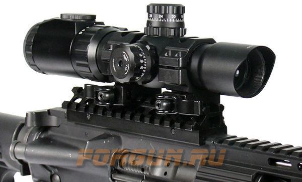 Оптический прицел Leapers UTG 1-4.5X28 30 мм, CQB, сетка Mil-Dot с подсветкой, SCP3-145IEMDQ