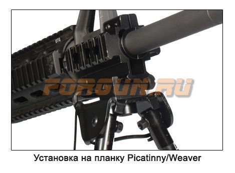 Сошки для оружия Leapers UTG, Weaver/Picatinny или антабка, высота 21-32 см, TL-BP88